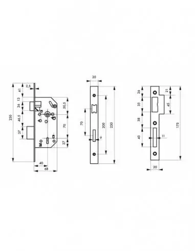 Serrure encastrable pour porte d'entrée monomax nf pdt 1/2 tour bc Serrure encastrable pour porte d'entrée monomax nf pdt 1/2 tour bc