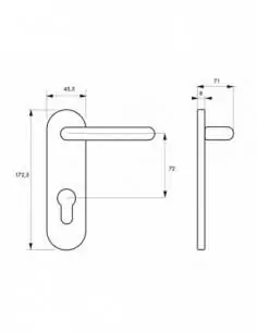 Poignee pour serrure chaufferie 2