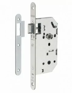 Serrure encastrable pour porte d'intérieur monomax nf têtère inox