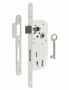 Serrure encastrable pour porte d'intérieur 1 tour v/br 1 clé