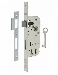 Serrure encastrable pour porte d'intérieur 1 tour z/bc 1 clé