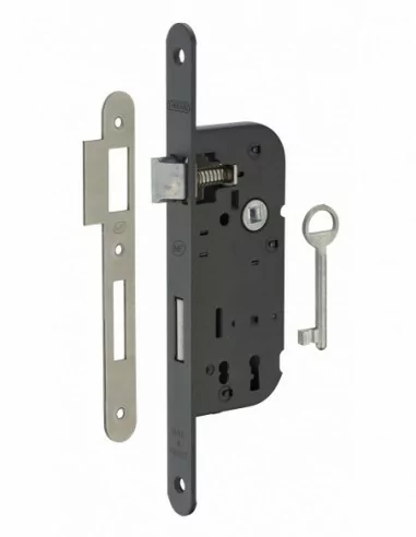 Serrure encastrable pour porte d'intérieur nf v/br 1 clé