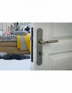 Serrure encastrable pour porte d'intérieur nf v/br 1 clé 2