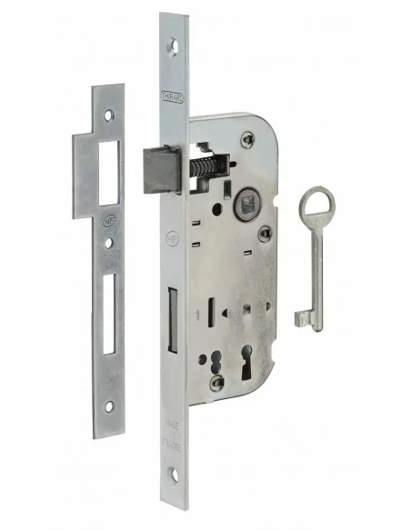 Serrure encastrable pour porte d'intérieur nf z/bc 1clé