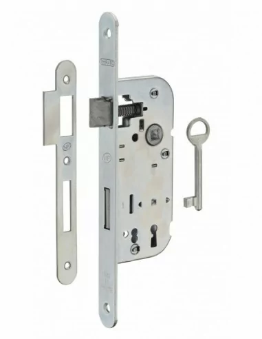 Serrure encastrable pour porte d'intérieur nf z/br 1 clé