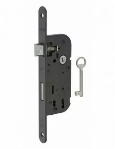 Serrure encastrable pour porte d'intérieur norme n.f pêne dormant