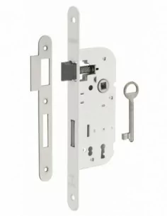 Serrure encastrable pour porte d'intérieur pêne dormant