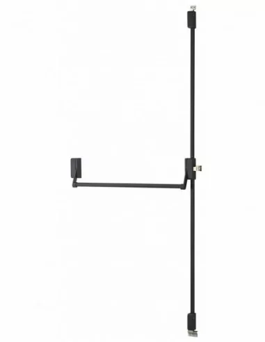 Serrure antipanique 2/3 points haut et bas réversible laqué noir porte maxi 1150 mm