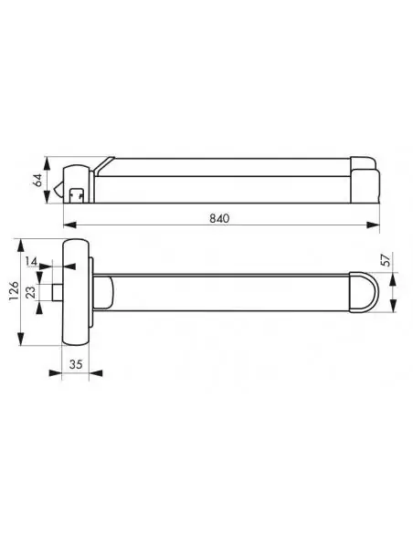 Serrure antipanique s-push 1 point réversible laqué blanc