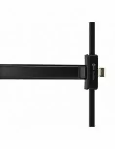 Serrure antipanique S-PUSH 2/3 points réversible laqué noir - THIRARD 2