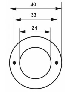Accessoire pour verrou Rosace laiton Ø 24 mm 2