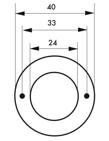 Accessoire pour verrou Rosace laiton Ø 24 mm Accessoire pour verrou Rosace laiton Ø 24 mm