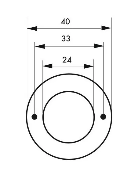 Accessoire pour verrou Rosace laiton Ø 24 mm