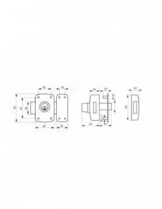 Verrou pour porte d'entrée vitrée Adriatic à double cylindre pour porte de 40 à 45 mm a2p* 2