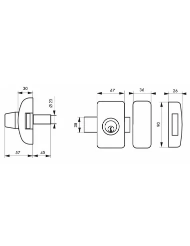 Verrou pour porte d'entrée vitrée Universel 5 goup. 45 mm noir 3 clés Verrou pour porte d'entrée vitrée Universel 5 goup. 45 mm noir 3 clés