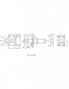 Verrou pour porte d'entrée Adriatic à bouton et cylindre pour porte de 40 à 45 mm maxi a2p* 2