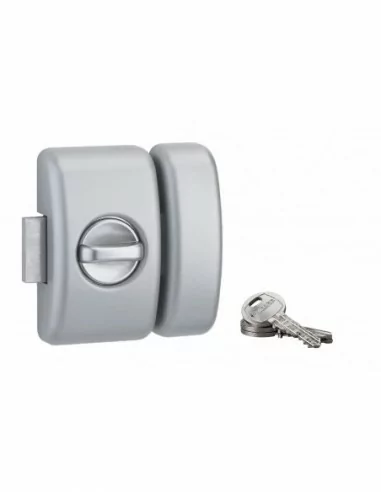 Verrou pour porte d'entrée Universel 5 goup. 45 mm argent 3 clés