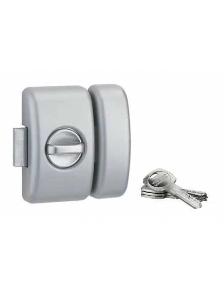 Verrou pour porte d'entrée Universel 6 goup. 45 mm argent 4 clés réversible