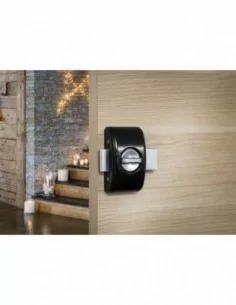 Verrou pour porte d'entrée Universel 6 goup. 45 mm noir 4 clés réversible 2