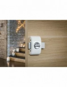 Verrou pour porte d'entrée Universel 6 goup.45 mm blanc 4 clés réversible 2