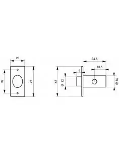 Verrou pour porte de fenêtre Verrou a larder avec clé entraîneur pour tous types de fenêtres bois 2