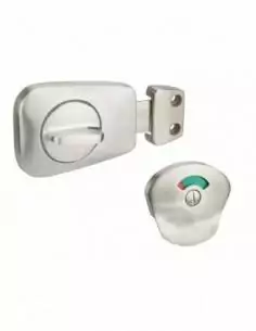 Verrou pour porte de salle de bain et WC Verrou inox pour wc pour porte de 40 mm