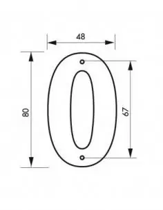 Chiffre 8 à visser Couleur Or hauteur 51mm - THIRARD 2