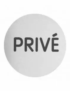 Disque signalétique Ø 80mm "PRIVE" avec adhésif - THIRARD