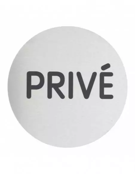 Disque signalétique Ø 80mm "PRIVE" avec adhésif - THIRARD