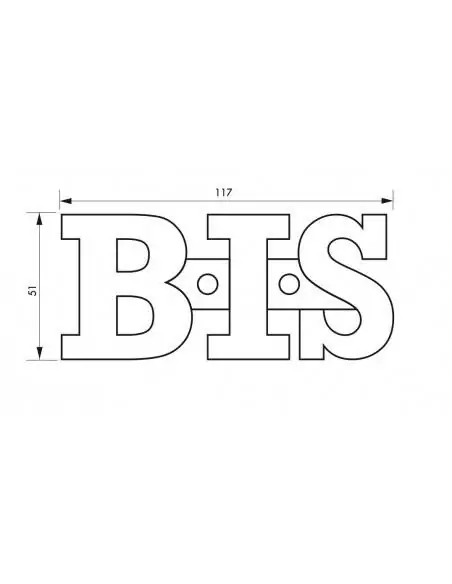 Plaque signalétique "BIS" hauteur 51mm à visser - THIRARD