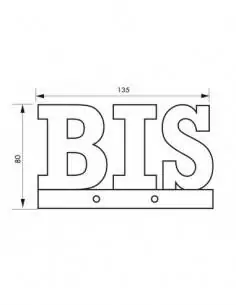 Lettres "BIS" à visser hauteur 80mm - THIRARD 2