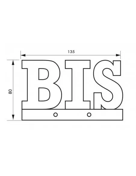 Plaque signalétique "BIS" 80mm noir à visser - THIRARD