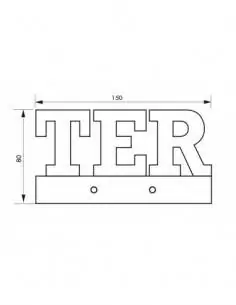 Lettres "TER" à visser hauteur 80mm - THIRARD 2