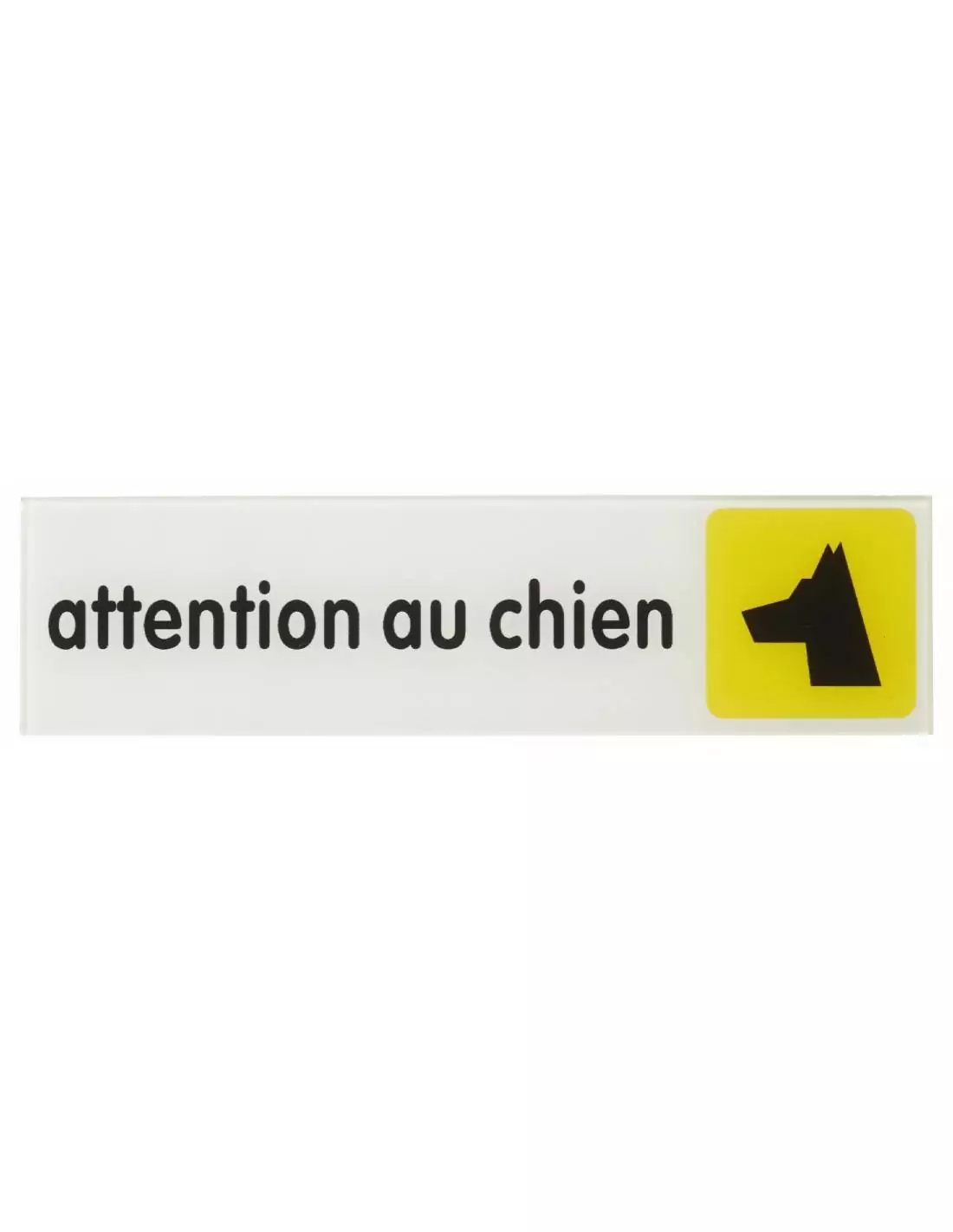 Plaque signalétique 170x45mm attention au chien avec adhésif