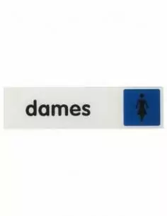 Plaque signalétique "DAMES" 170x45mm avec adhésif - THIRARD