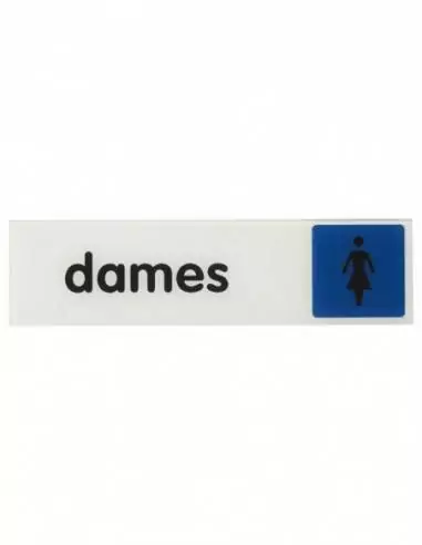 Plaque signalétique "DAMES" 170x45mm avec adhésif - THIRARD