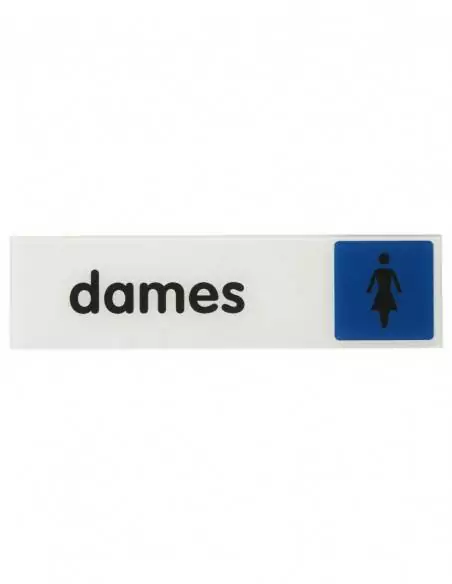 Plaque signalétique "DAMES" 170x45mm avec adhésif - THIRARD