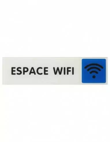 Plaque signalétique "ESPACE WIFI"170x45mm avec adhésif - THIRARD