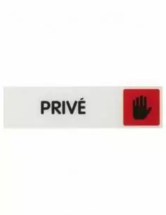 Plaque signalétique "PRIVE" 170x45mm avec adhésif - THIRARD