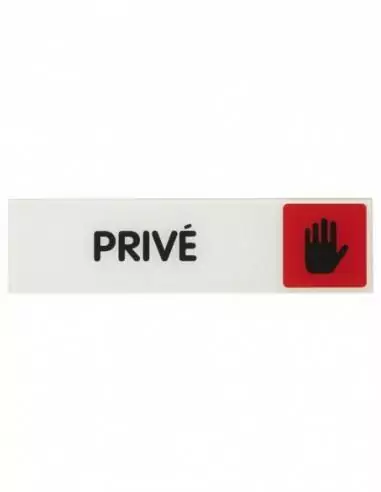 Plaque signalétique "PRIVE" 170x45mm avec adhésif - THIRARD