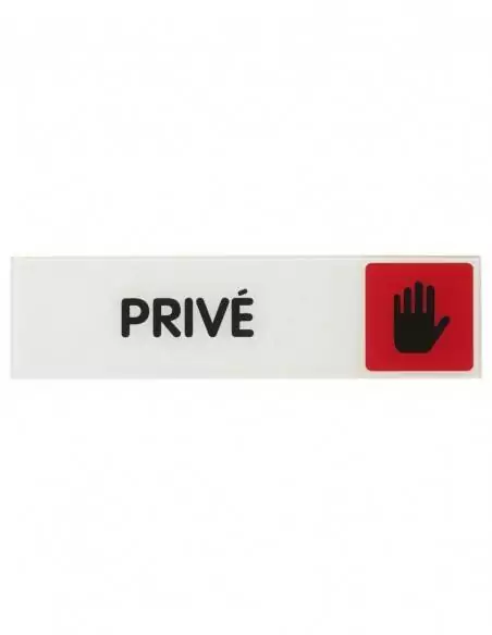 Plaque signalétique "PRIVE" 170x45mm avec adhésif - THIRARD