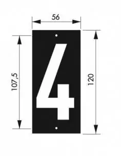 Chiffre 4 à visser 56x130mm - THIRARD 2
