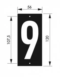 Chiffre 9 à visser 56x130mm - THIRARD 2