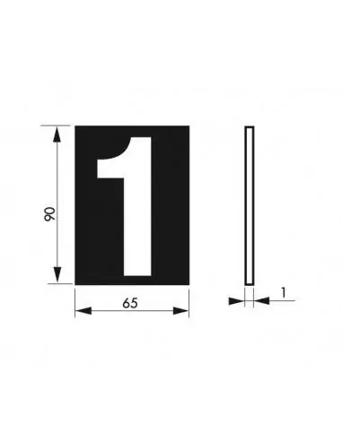 Chiffre 1 à coller 65x90mm - THIRARD Chiffre 1 à coller 65x90mm - THIRARD