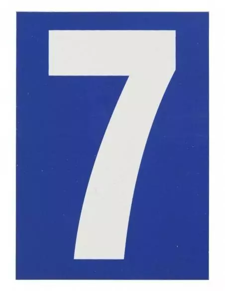 Plaque signalétique "7" 65x90mm avec adhésif - THIRARD