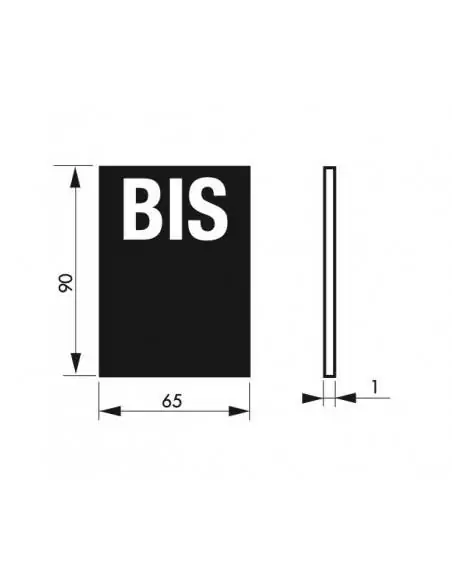 Plaque signalétique "BIS" 65x90mm avec adhésif - THIRARD