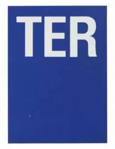 Plaque signalétique "TER" 65x90mm avec adhésif - THIRARD