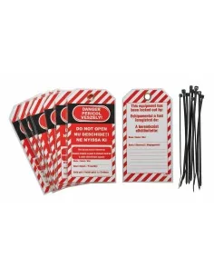 Lot de 10 étiquettes "danger - ne pas ouvrir" langue gb/ro/hu