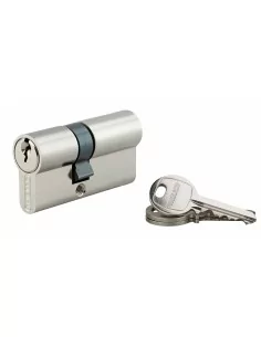 Cylindre à clé crantée 25 x 35 mm nickelé 3 clés