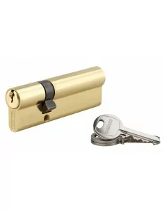 Cylindre à clé crantée 30 x 65 mm laitonné 3 clés
